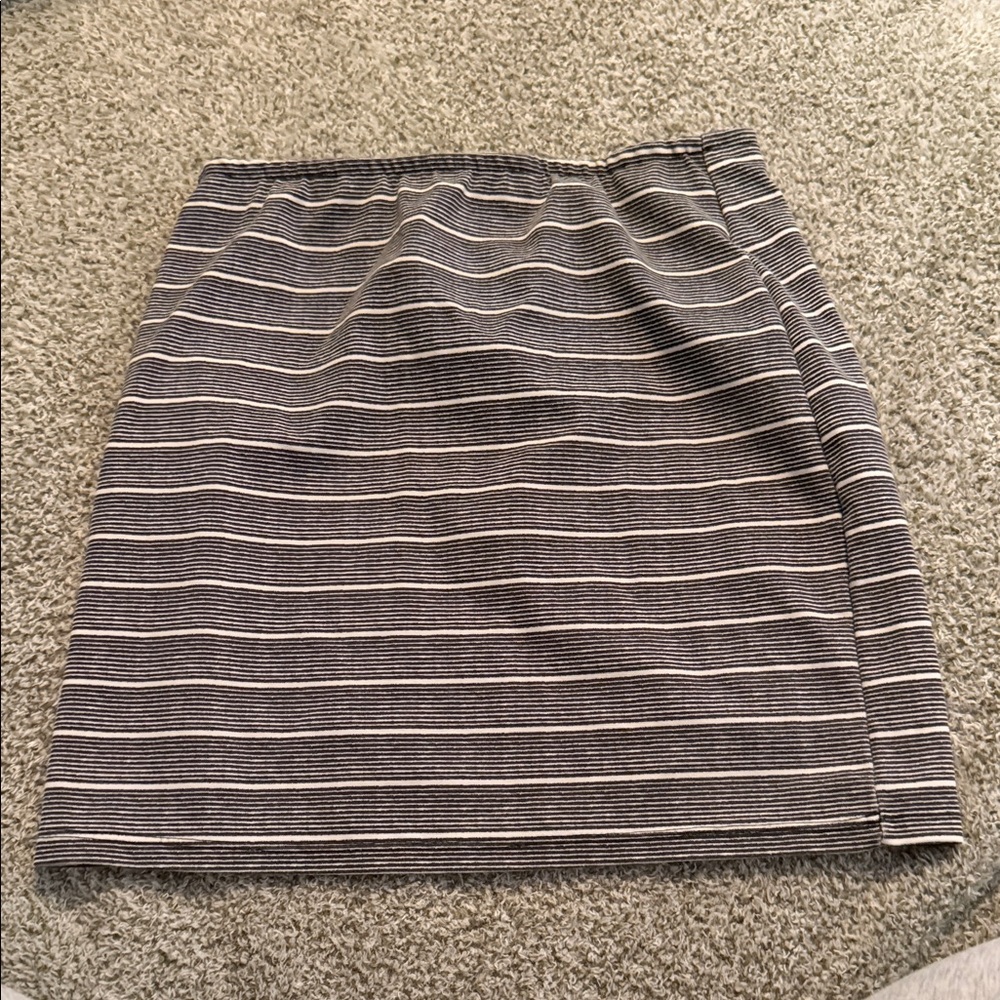 American Eagle Outfitters Black Striped Mini Skirt